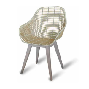 Πολυθρόνα Romina με Ξύλινα Πόδια