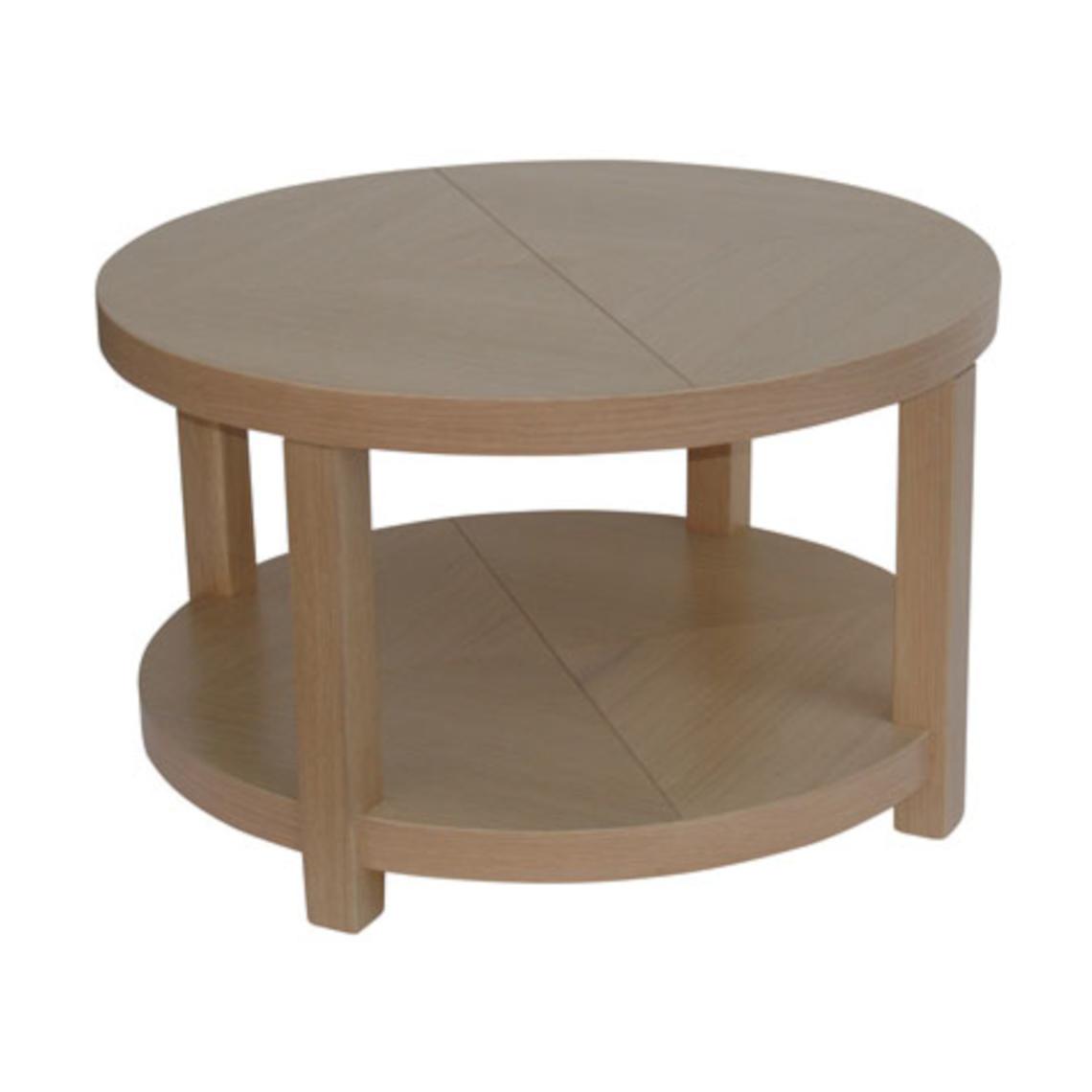 Table Circle Oak Wood Rhombus